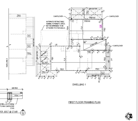 Structural input drawing – problem 1 – Tek1