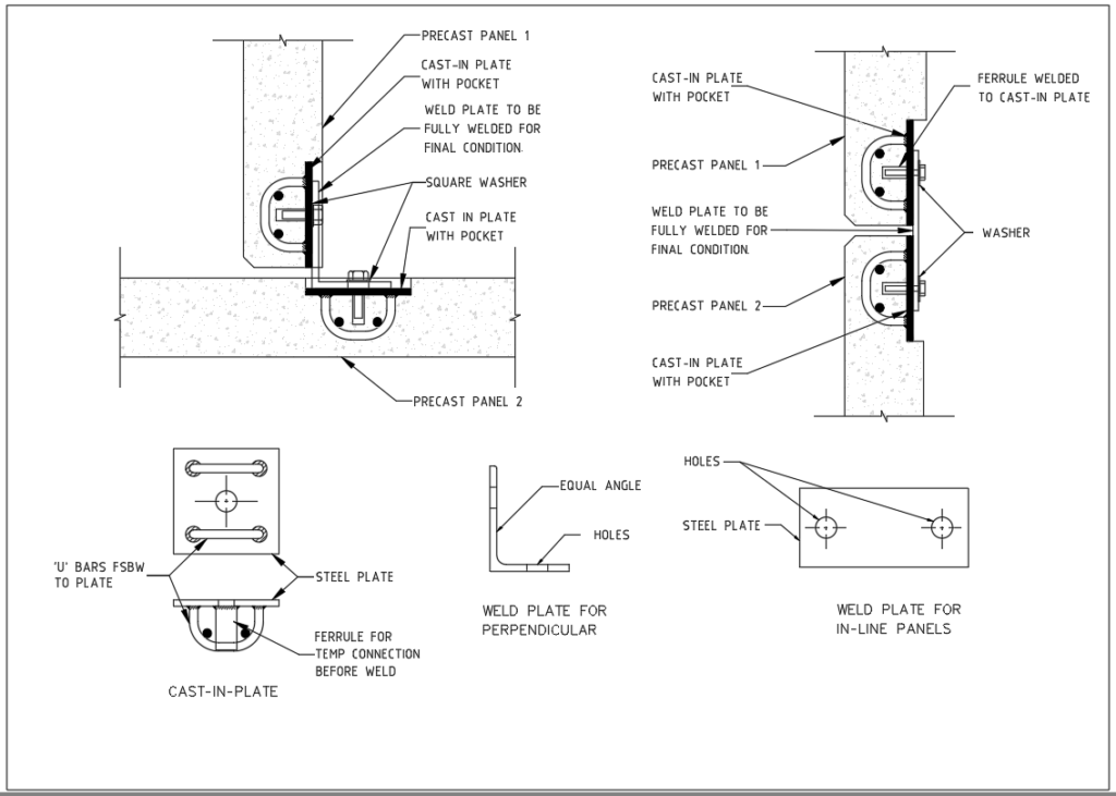 CAST-IN PLATE WITH DETAILS – Tek1