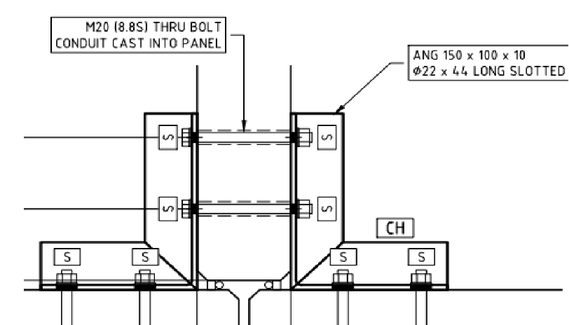 Steel to precast connections (Ferrule)